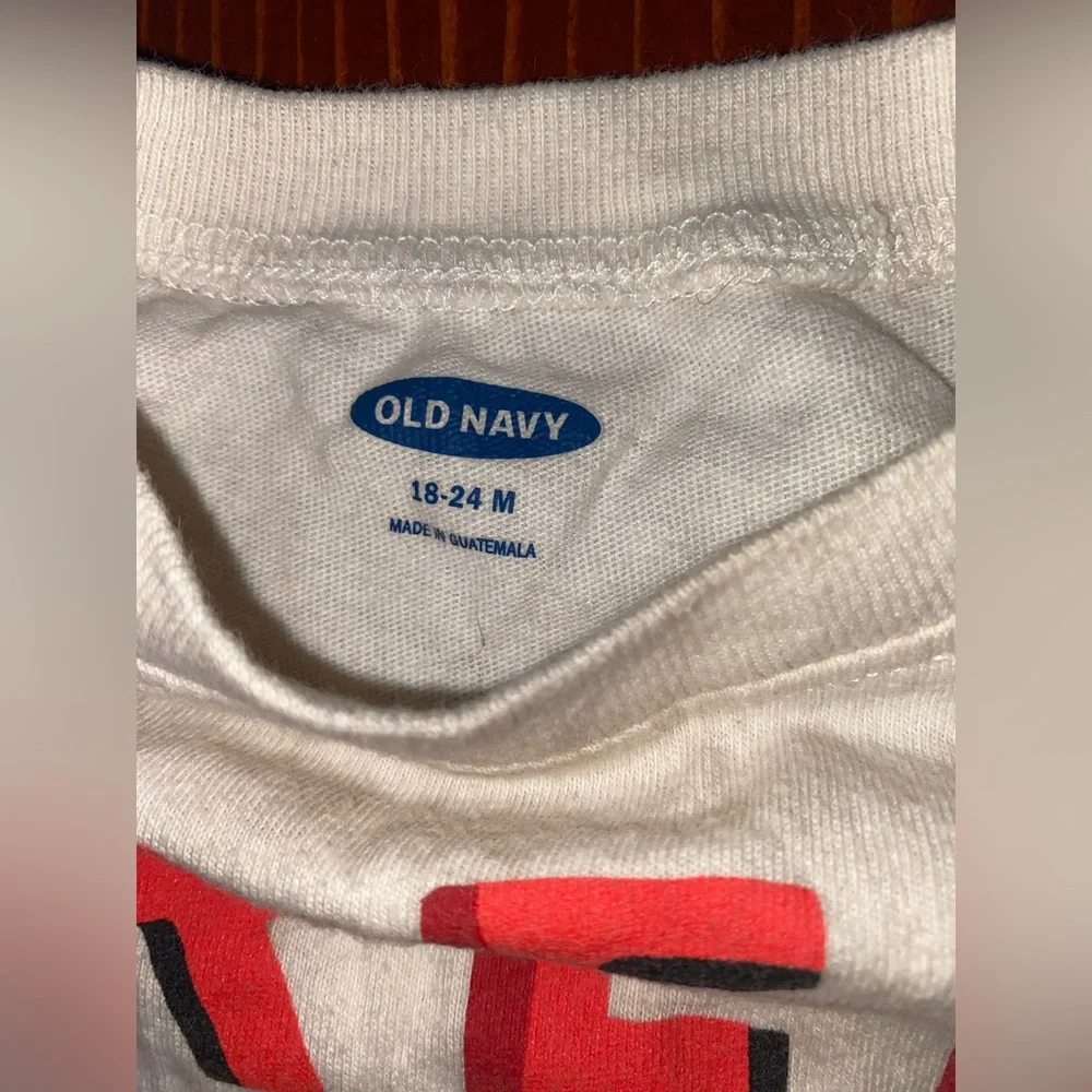 Old Navy RED graphic long sleeve tshirt